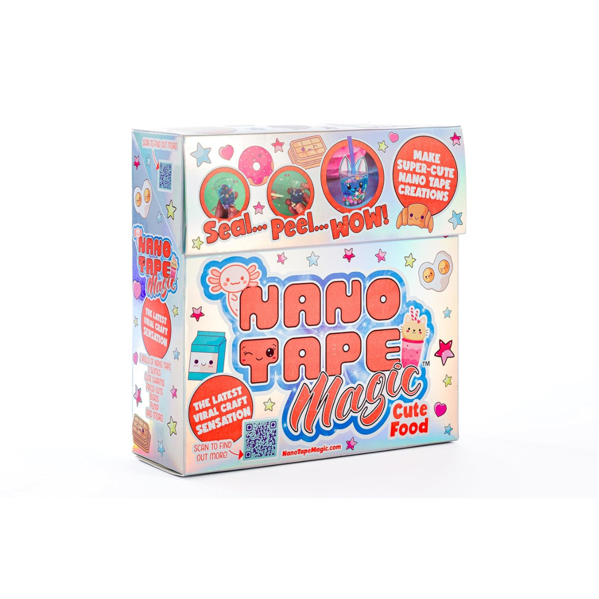 Nano Tape Magic Classic Kit Cute Food DIY Craft Set, Make Kawaii Squishies and Nano Tape Creations, Creative Arts & Crafts Kit for Kids, Ages 6+