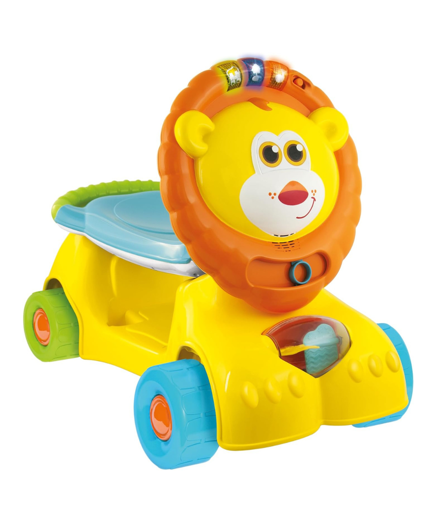 Winfun 3-in-1 Grow-with-Me Lion Scooter | Baby Ride-On, Walker & Push Toy | Light & Sound Learning Ride for Toddlers 12M+