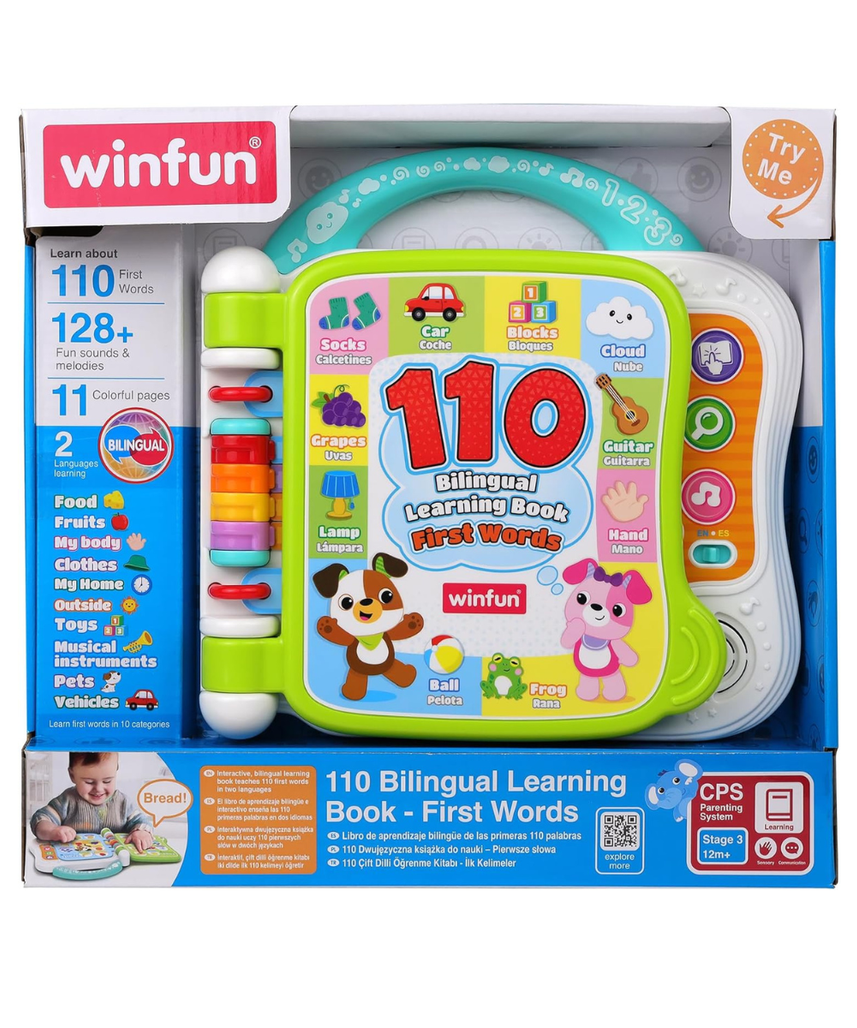 110 Bilingual Learning Book - First Words 12M+