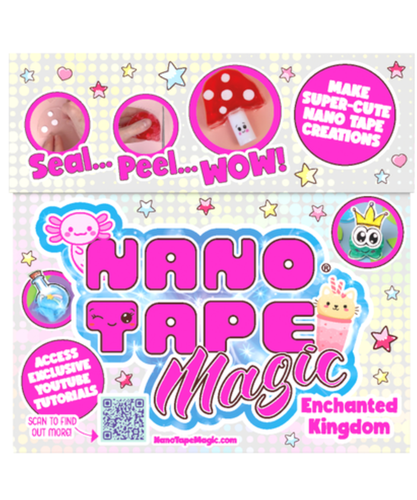 Nano Tape Magic Enchanted Kingdom Kit, DIY Nano Tape Craft Set with Fantasy-Themed Squishies and Creative Projects for Kids, Ages 6+