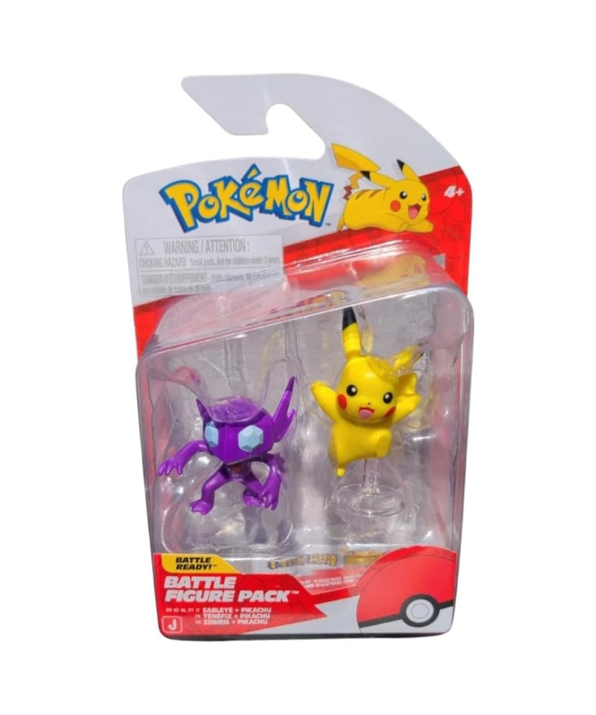 Pokémon Battle Figure 2 Pack - Sableye, Pikachu - Official Pokemon Figures for Children 4+