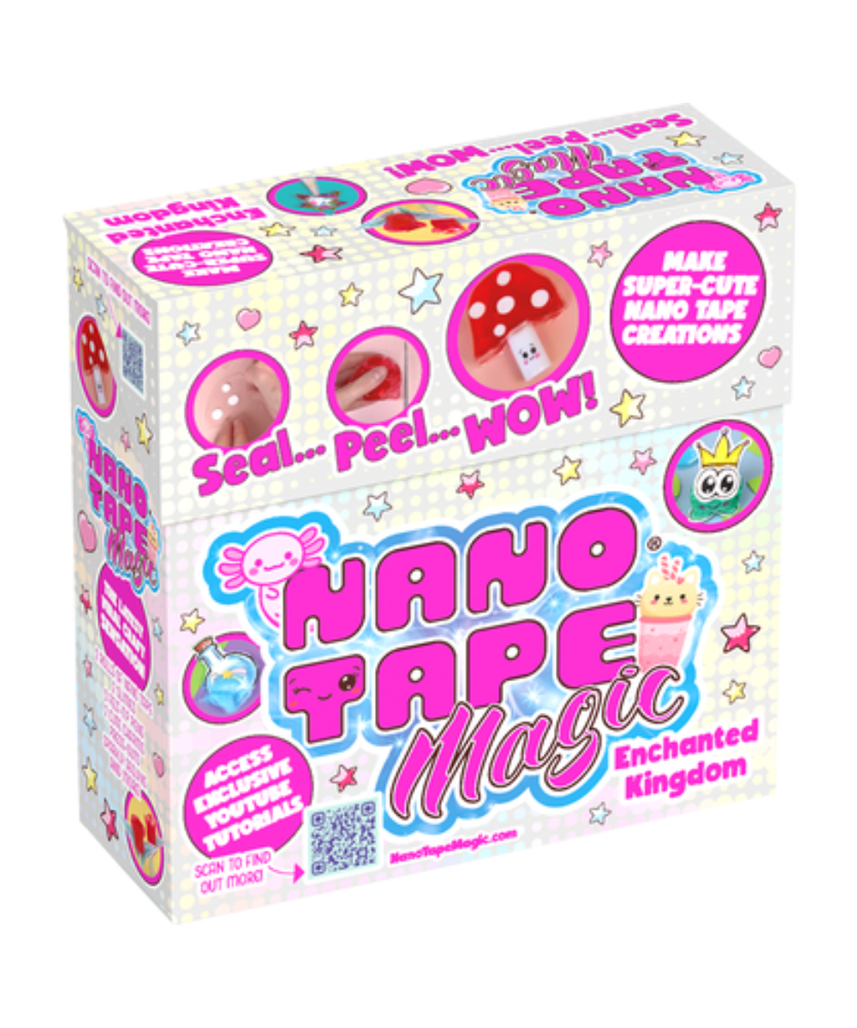 Nano Tape Magic Enchanted Kingdom Kit, DIY Nano Tape Craft Set with Fantasy-Themed Squishies and Creative Projects for Kids, Ages 6+