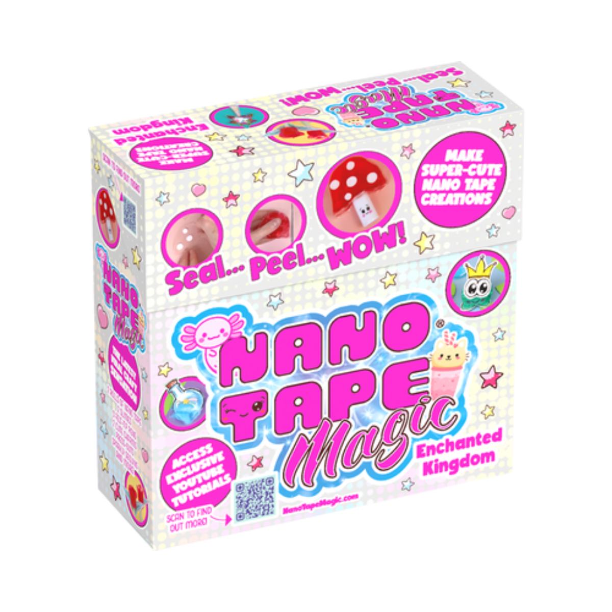 Nano Tape Magic Enchanted Kingdom Kit, DIY Nano Tape Craft Set with Fantasy-Themed Squishies and Creative Projects for Kids, Ages 6+