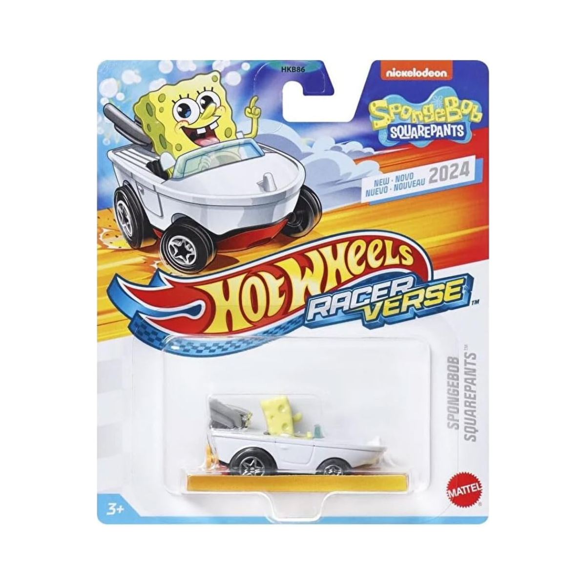 Hot Wheels RacerVerse Vehículo de Juguete Bob Esponja