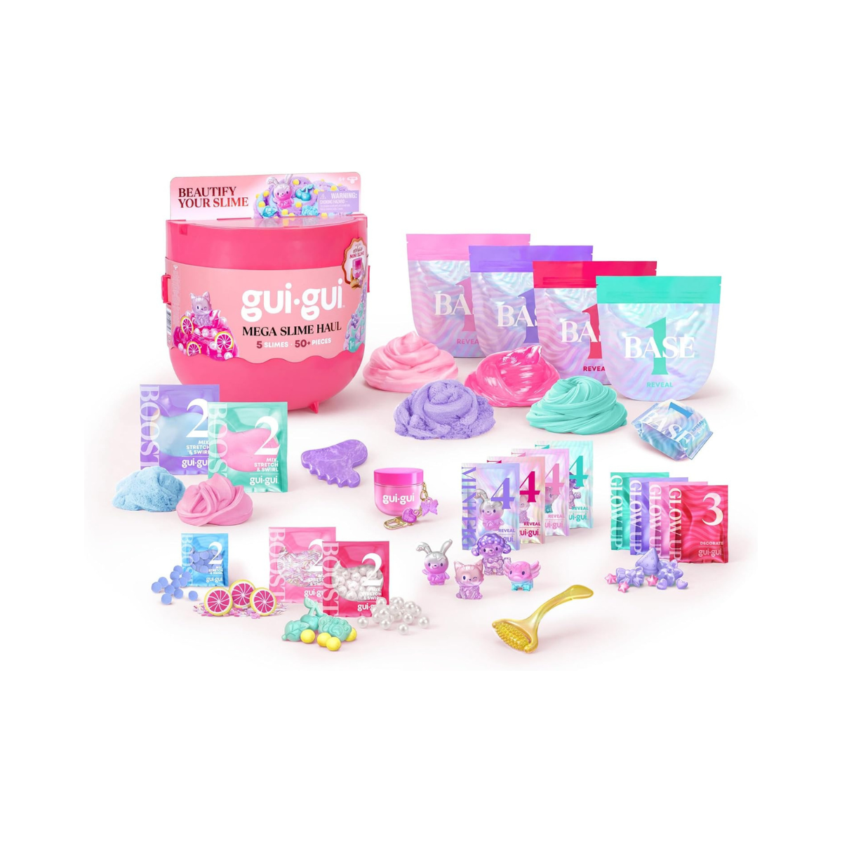 GUI GUI Season 2 MEGA Slime Haul, Ultimate Scented Slime Kit with Multiple Slime Varieties and Mix-In Accessories, DIY Sensory Play Set for Kids, Ages 4+