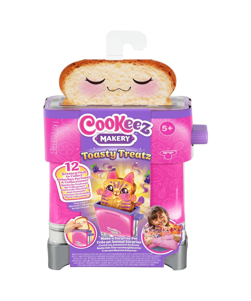 COOKEEZ MAKERY Toasty Treatz Toaster with Scented Plush, Styles Vary, Ages 5+