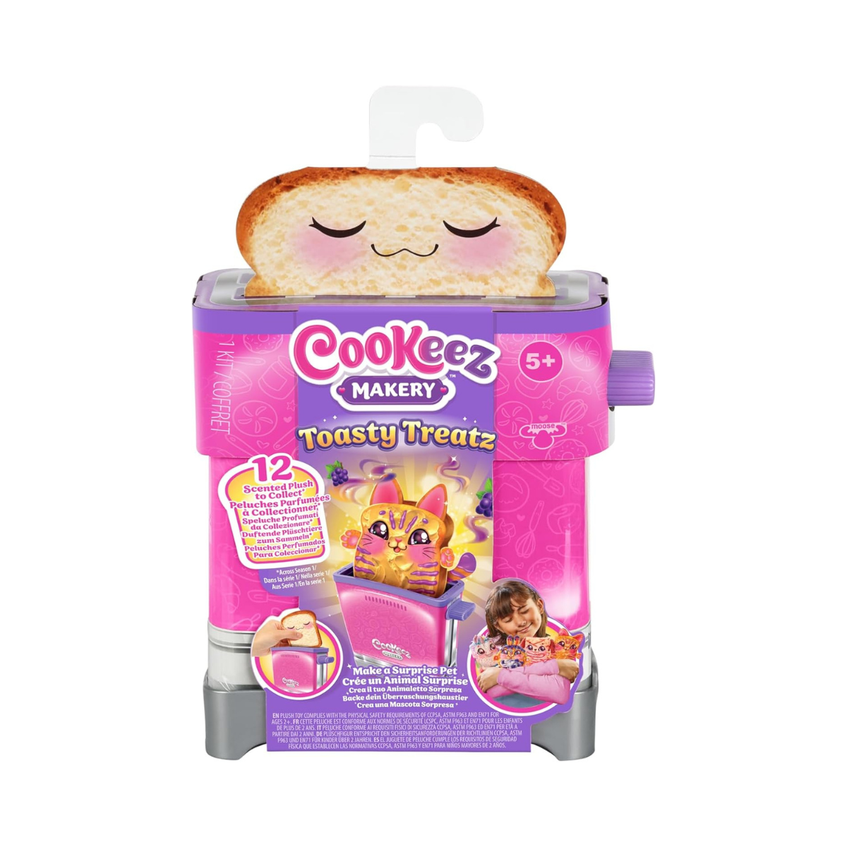COOKEEZ MAKERY Toasty Treatz Toaster with Scented Plush, Styles Vary, Ages 5+