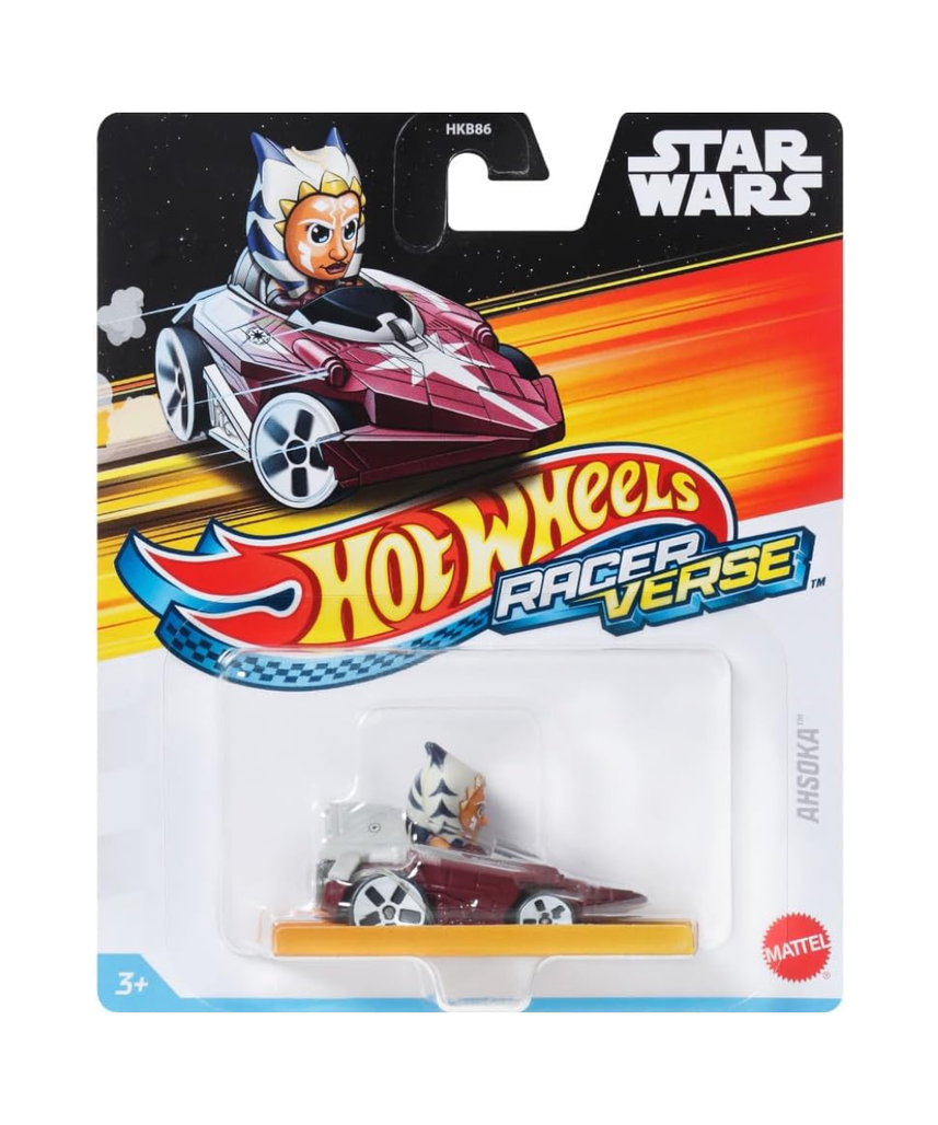 Hot Wheels Racer Verse Ahsoka Die-Cast Model Car Toy for Children Aged 3+ Gift for Kids and Collectors - Multicoloured