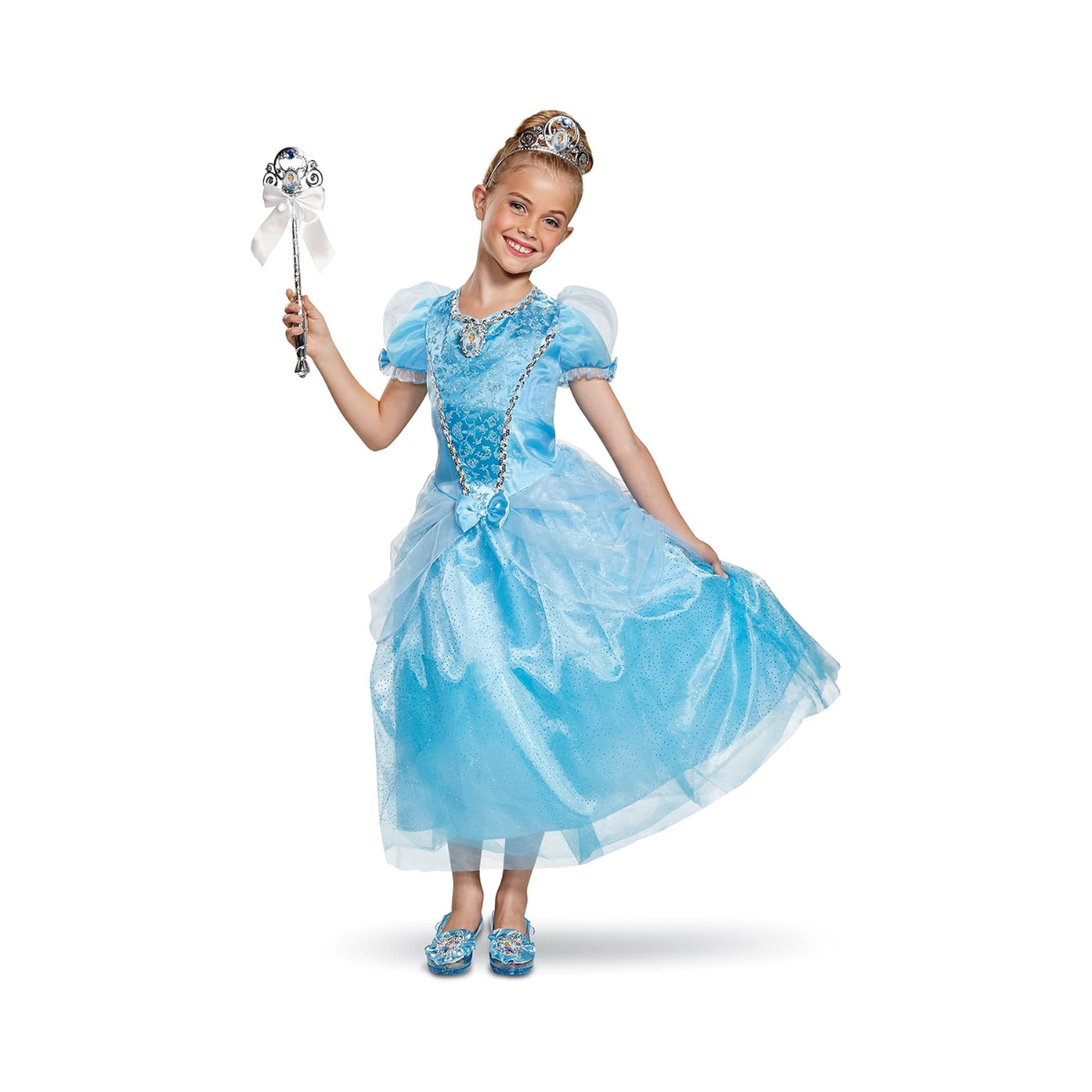 Disguise Cinderella Deluxe Child Costume, Blue, Size/(4-6x)