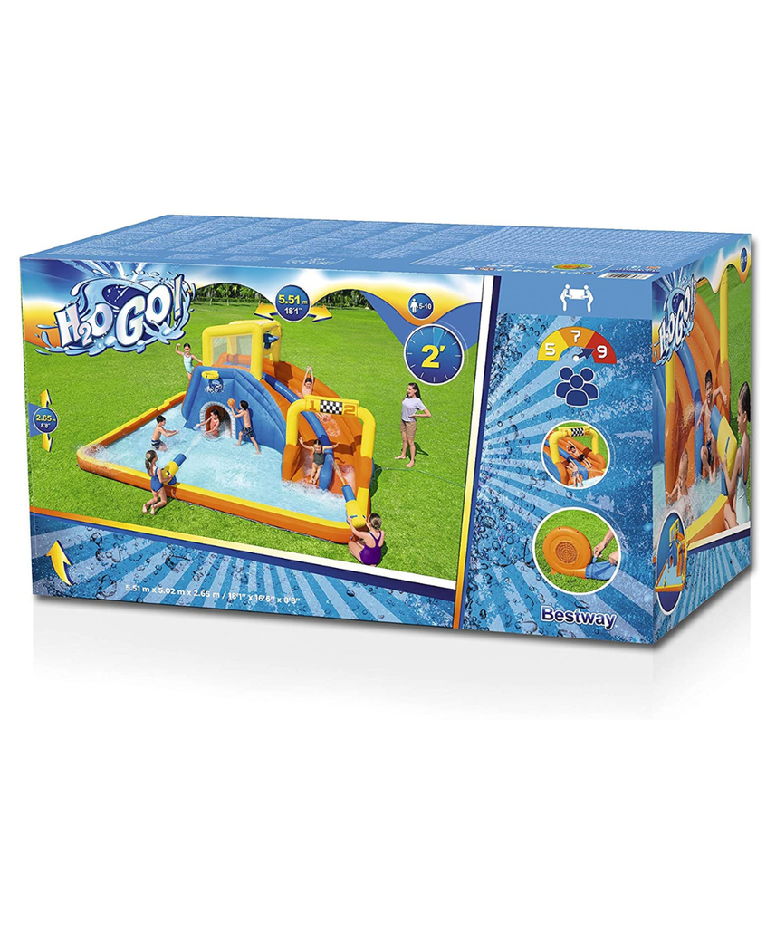 Bestway H2OGO Super Speed Way Mega Water Park Inflatable Slide 5.51m x 5.02m x 2.65m