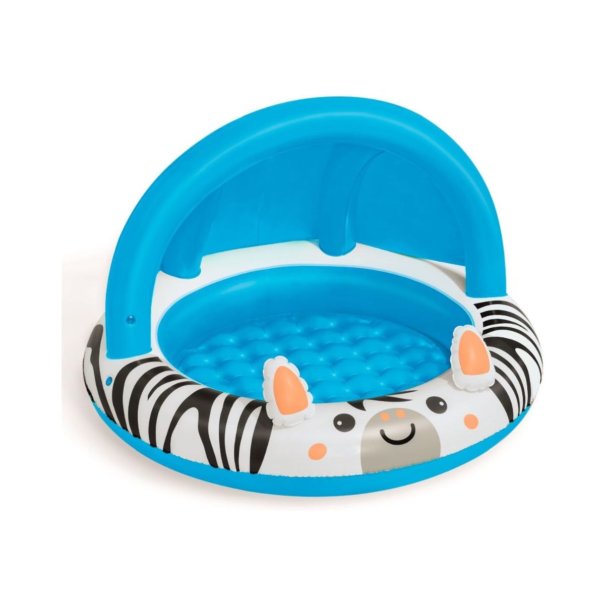 Bestway Shaded Baby Pool | Safari Fun Inflatable Play Centre, UV Sunshade, Inflatable Floor, Zebra Design, Ages 2+