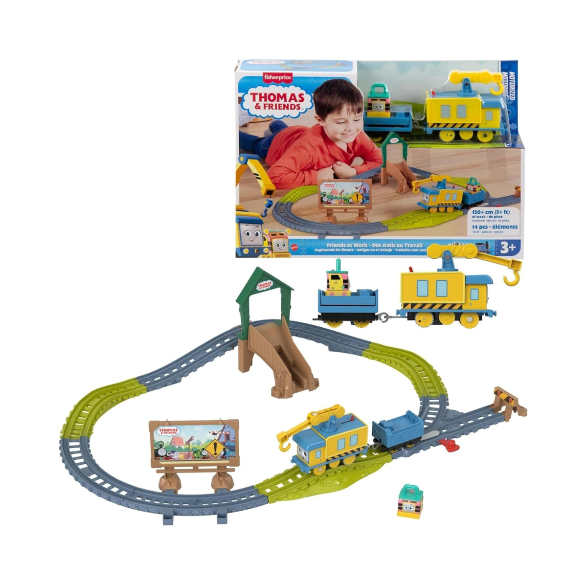 Thomas & Friends Busy Friends Locomotive + Rail Set
