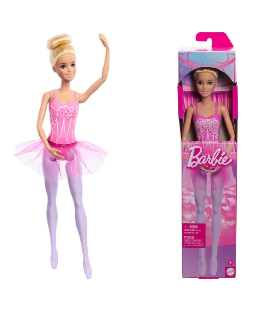 Barbie Ballerina Doll, Blonde Fashion Doll Wearing Purple Removable Tutu
