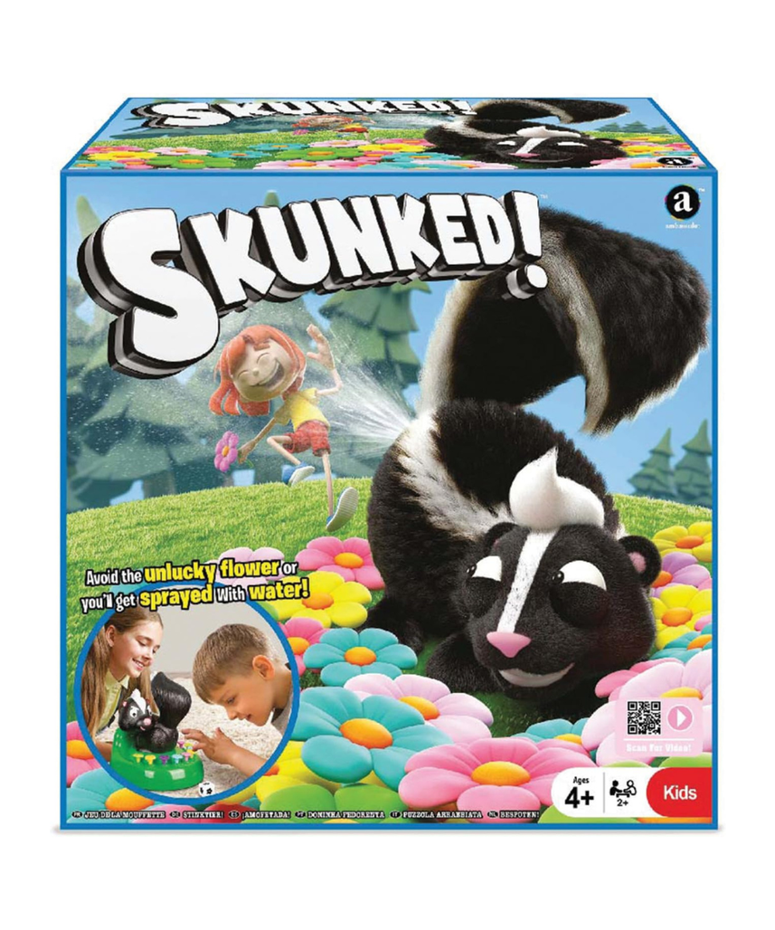 Merchant Ambassador Skunned! Kids Dice Rolling and luck game! Funny Surprise Water Spray! Kids action game!Age 6 & Above! Girls and Boys
