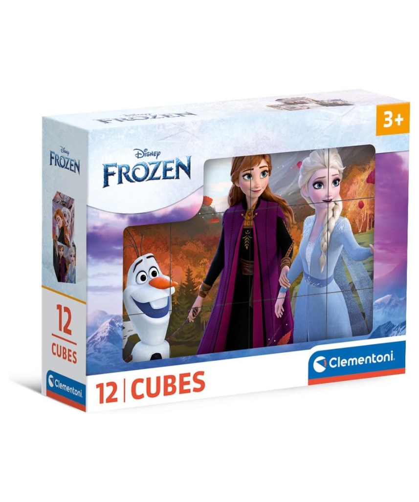 Clementoni 41192 Frozen – 12 Pieces Children 3 Years, Cartoon, Cube, Disney Puzzle, Made in Italy, Multicoloured