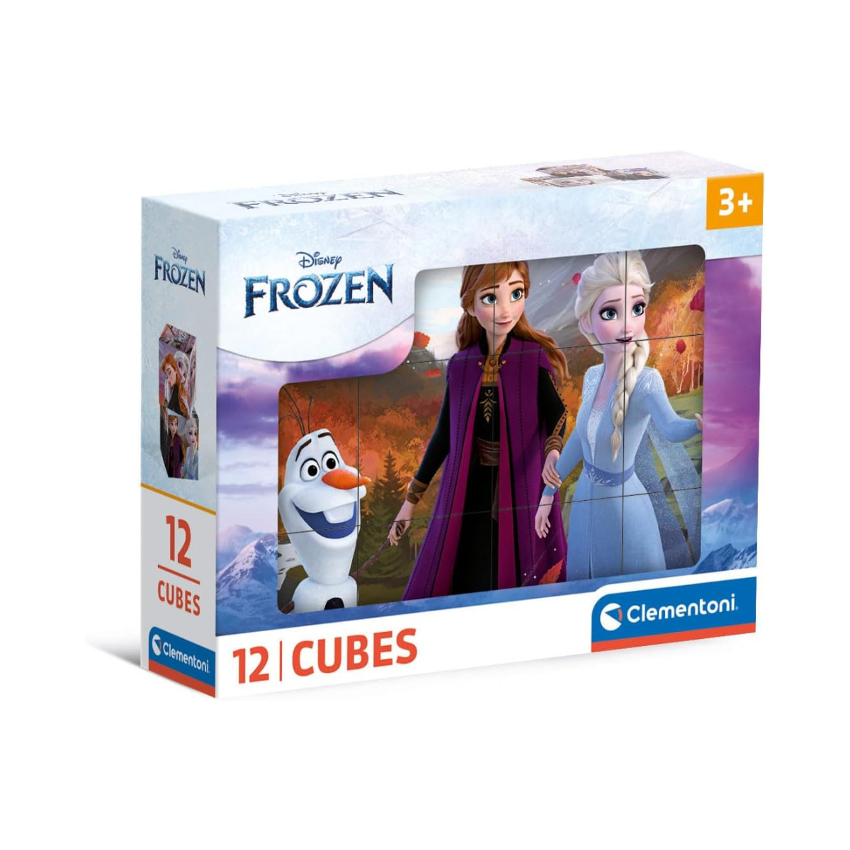 Clementoni 41192 Frozen – 12 Pieces Children 3 Years, Cartoon, Cube, Disney Puzzle, Made in Italy, Multicoloured