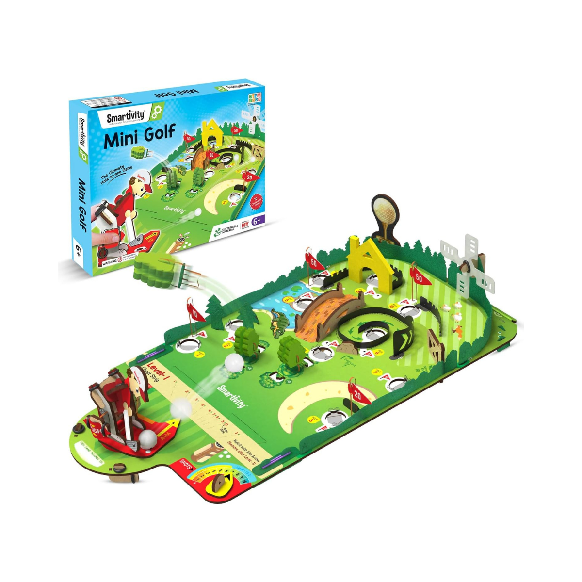 Smartivity DIY Mini Golf - Tabletop Game for Kids 6-12 Years Old | Birthday Gifts for Boys & Girls | Toy for Boys and Girls 6,7,8,9,10,11,12,13,12 Years