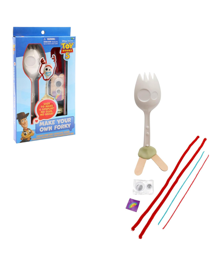 Disney Pixar Toy Story 5 Make Your Own Forky DIY Craft Kit for Kids, Creative Character Building Activity Set with Accessories, Arts and Crafts Toy Ages 3+