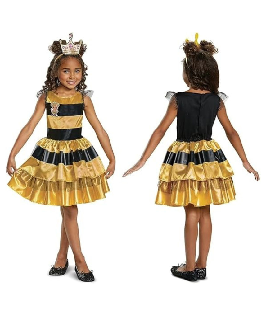 Disguise Queen Bee Deluxe Child Costume, Yellow, Medium/(7-8)