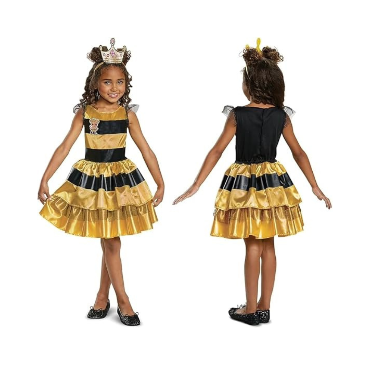 Disguise Queen Bee Deluxe Child Costume, Yellow, Medium/(7-8)