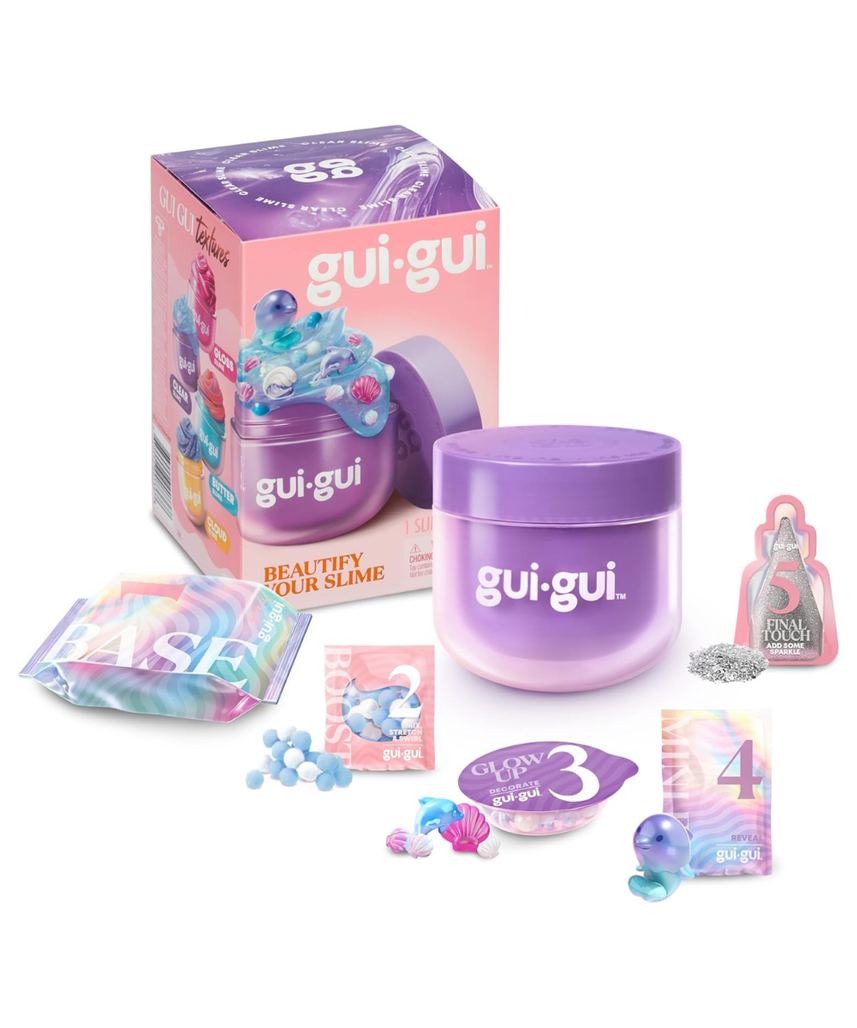 Gui Gui Slime Kit Scented DIY Slime Making Set with Surprise Figurine, Charms and Glitter, Sensory Creative Play Toy for Kids Ages 6+