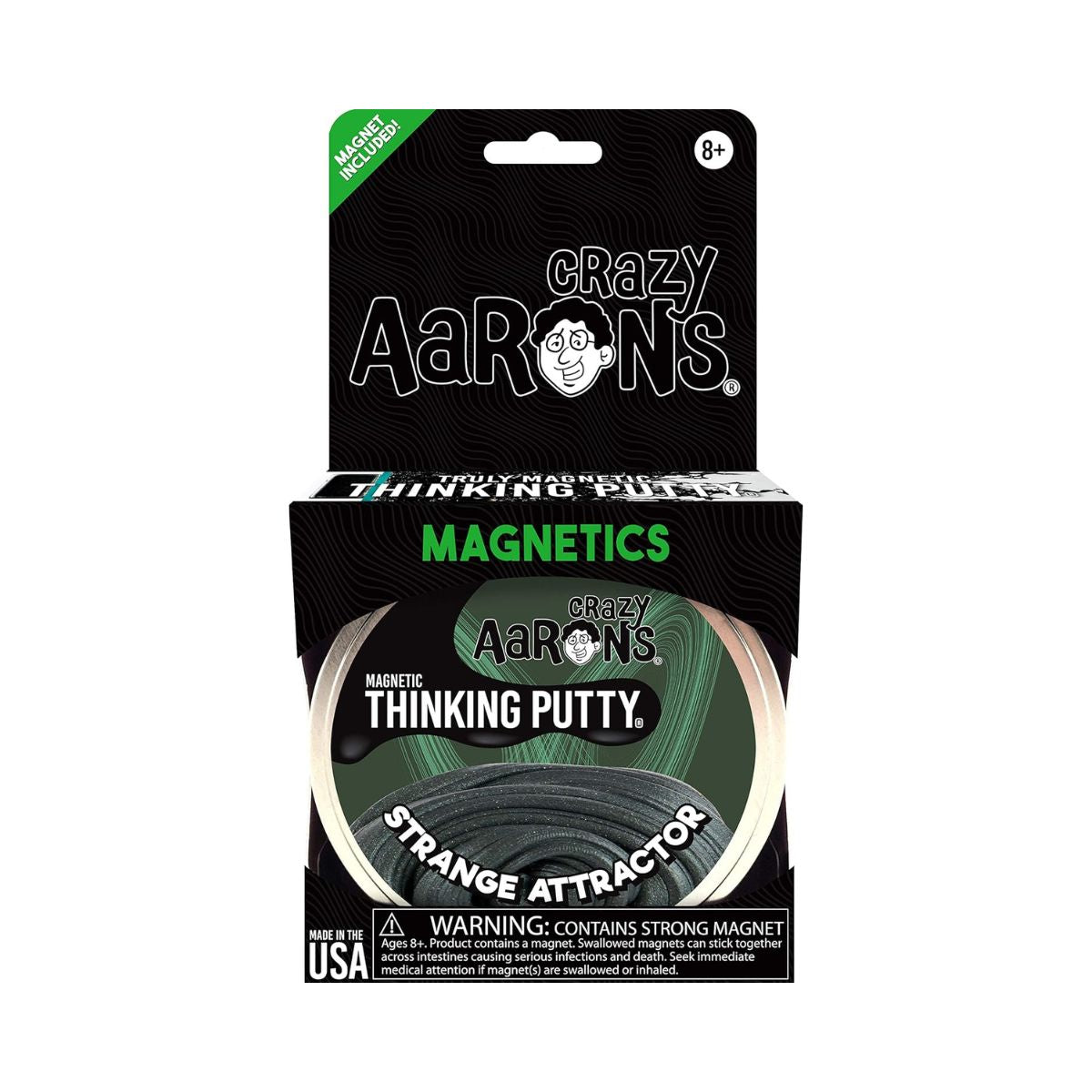 Crazy Aaron’s Strange Attractor Thinking Putty with Magnet, Magnetic Sensory Fidget Putty Toy in 4” Tin, Non-Toxic Soft Creative Play Putty for Kids & Adults Ages 3+
