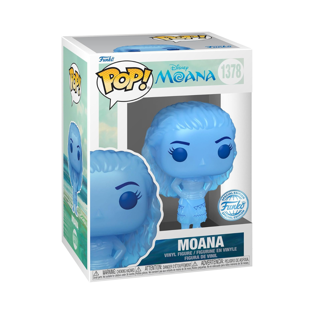 Funko Pop! Disney: Moana - Moana - 1/6 Odds for Rare Chase Variant - Translucent - Glow In the Dark - Collectable Vinyl Figure - Gift Idea - Official Merchandise - Toys for Kids & Adults