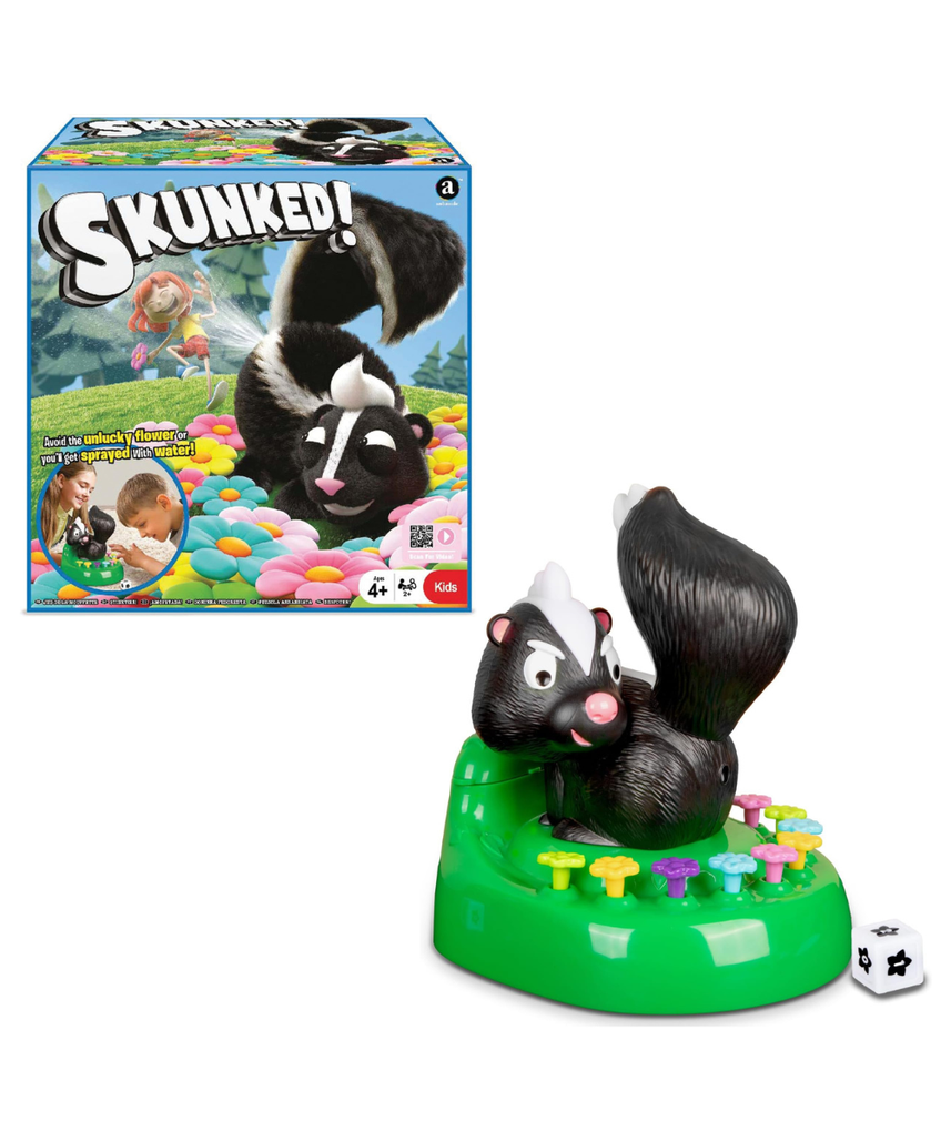Merchant Ambassador Skunned! Kids Dice Rolling and luck game! Funny Surprise Water Spray! Kids action game!Age 6 & Above! Girls and Boys