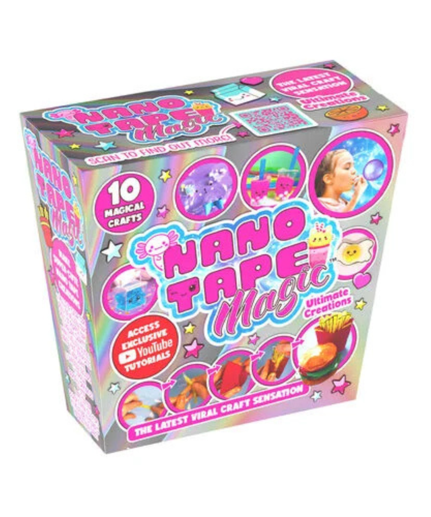 Nano Tape Magic Deluxe Ultimate Creations Kit, DIY Nano Tape Arts & Crafts Set with Squishies, Stickers, Bubble Pets and Slime Creations for Kids, Ages 6+