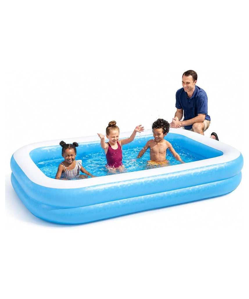 Bestway 8'7" x 69" x 20"/2.62m x 1.75m x 51cm Blue Rectangular Pool