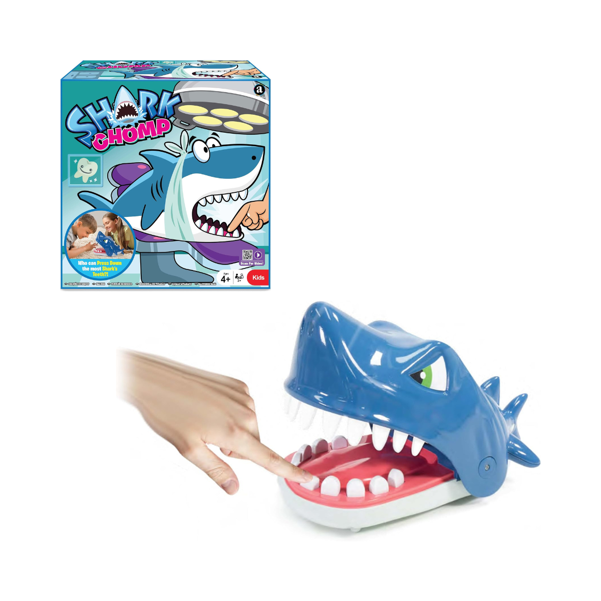 Merchant Ambassador Shark Chomp! Who Can Press down the most Shark Teeth! Kids Action Game! Age 4 & Above! Girls and Boys