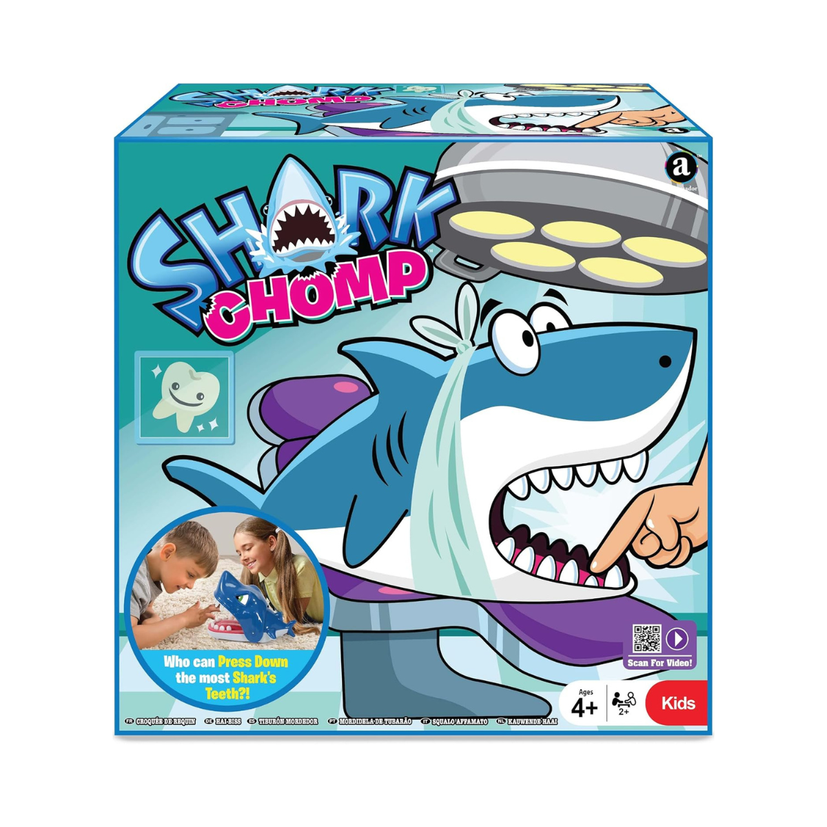 Merchant Ambassador Shark Chomp! Who Can Press down the most Shark Teeth! Kids Action Game! Age 4 & Above! Girls and Boys