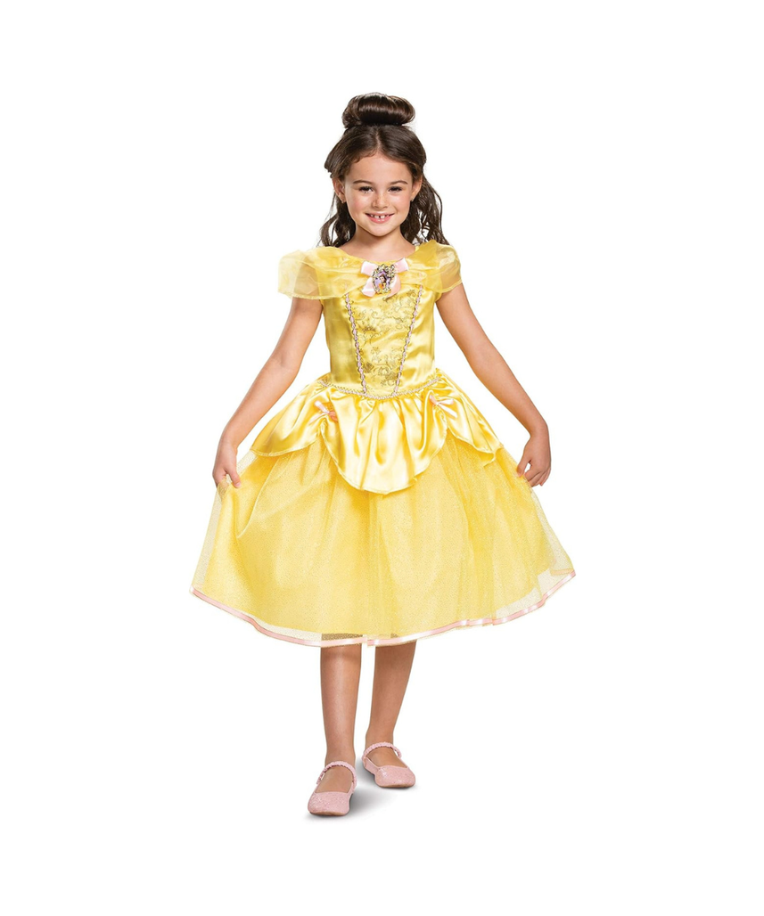 Disguise Costume Disney Princess Belle Classic Girls' Costume, Yellow Costume (pack of 1)