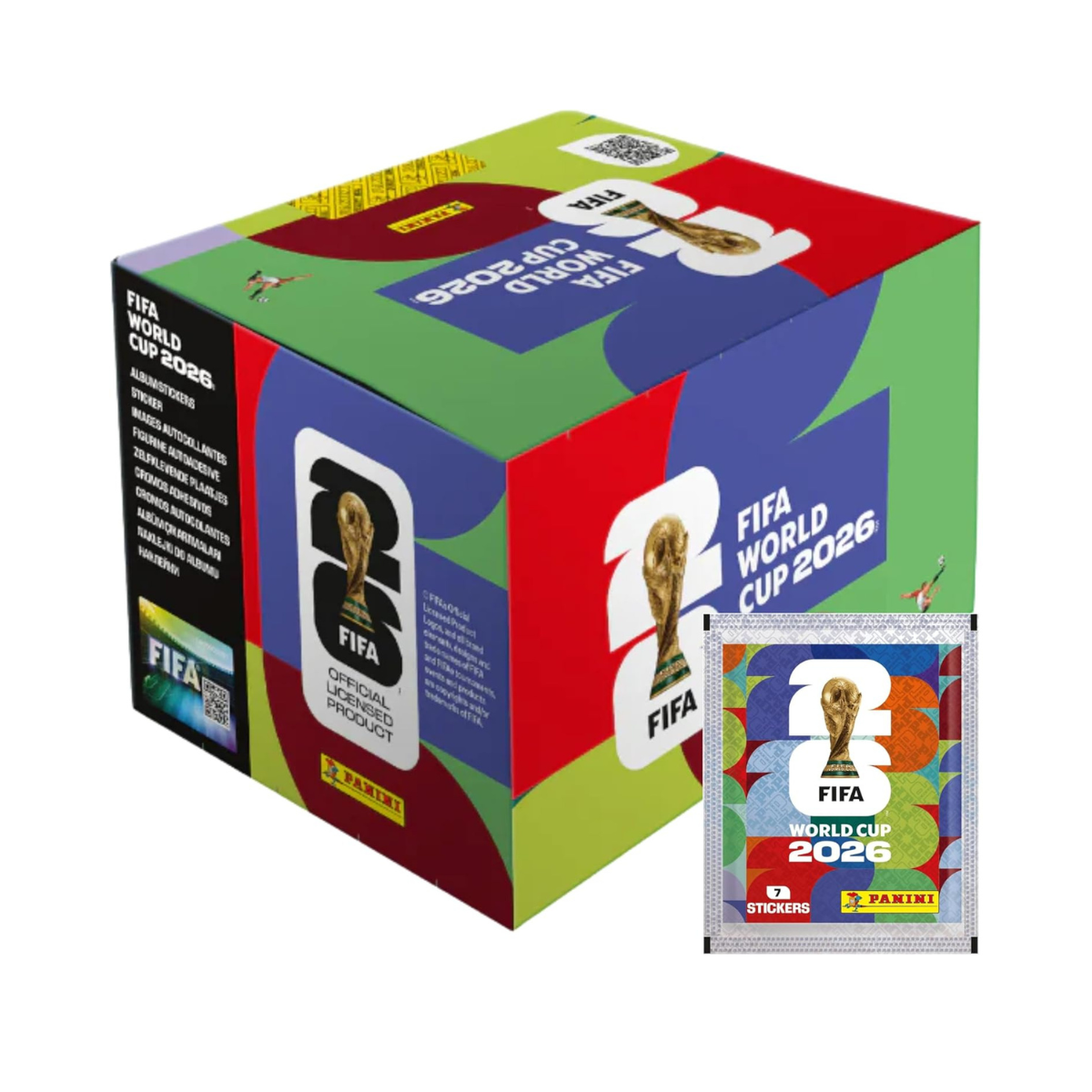 Panini FIFA World Cup 2026 Official Football Sticker Collection Booster Pack and Box, World Cup 26 Collectible Stickers for Fans and Collectors