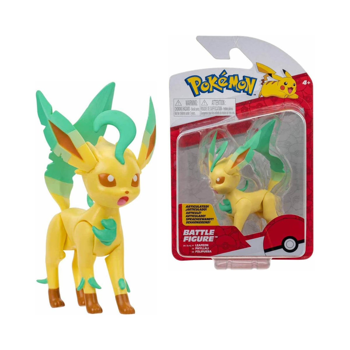 Jazwares PK Fig Leaféon Combate, Blister Pack #