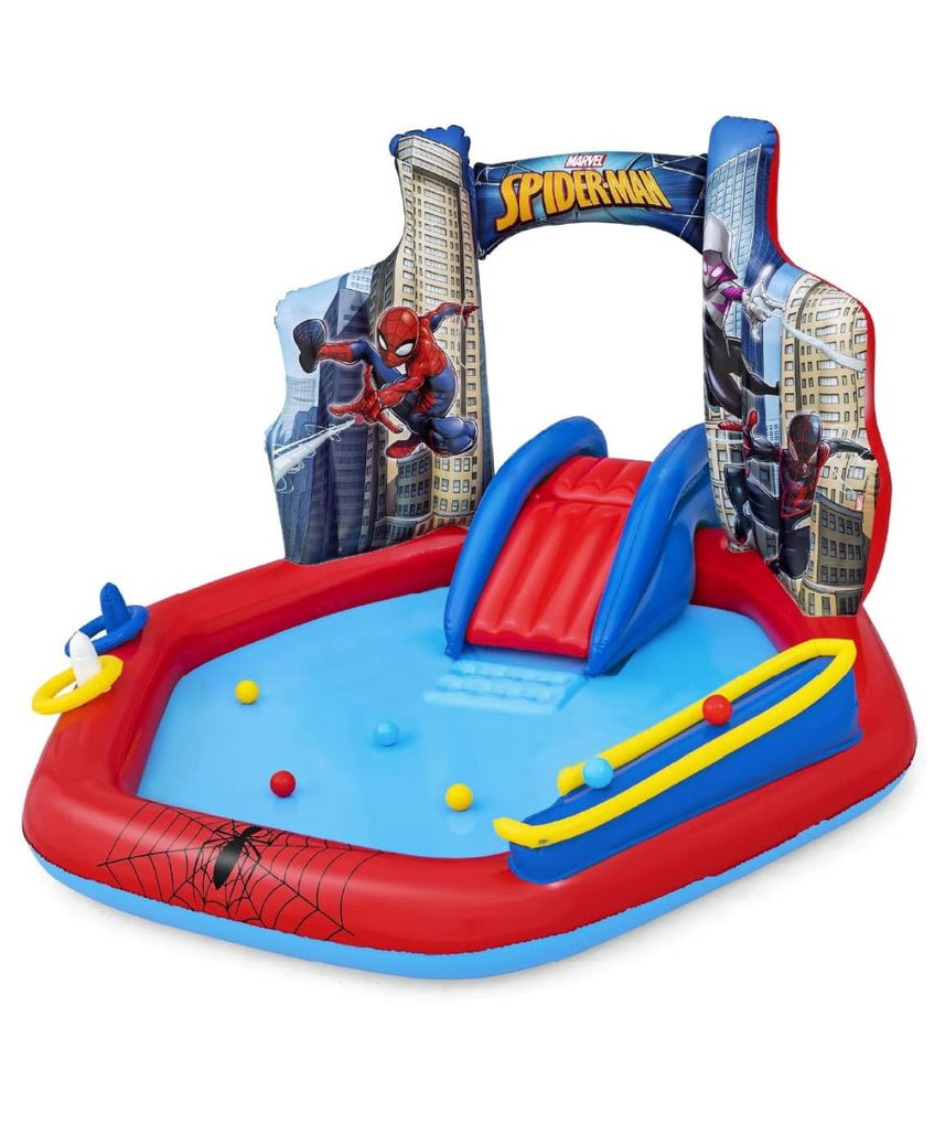 Bestway Spider-Man Splash Pad - Outdoor Kids Paddling Pool Sprinkler - Water Play Mat for Children Aged 2+