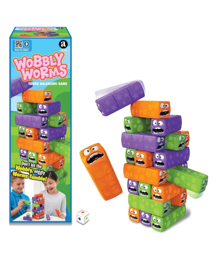Ambassador Merchant Wobbly Worms Tower Balancing Game