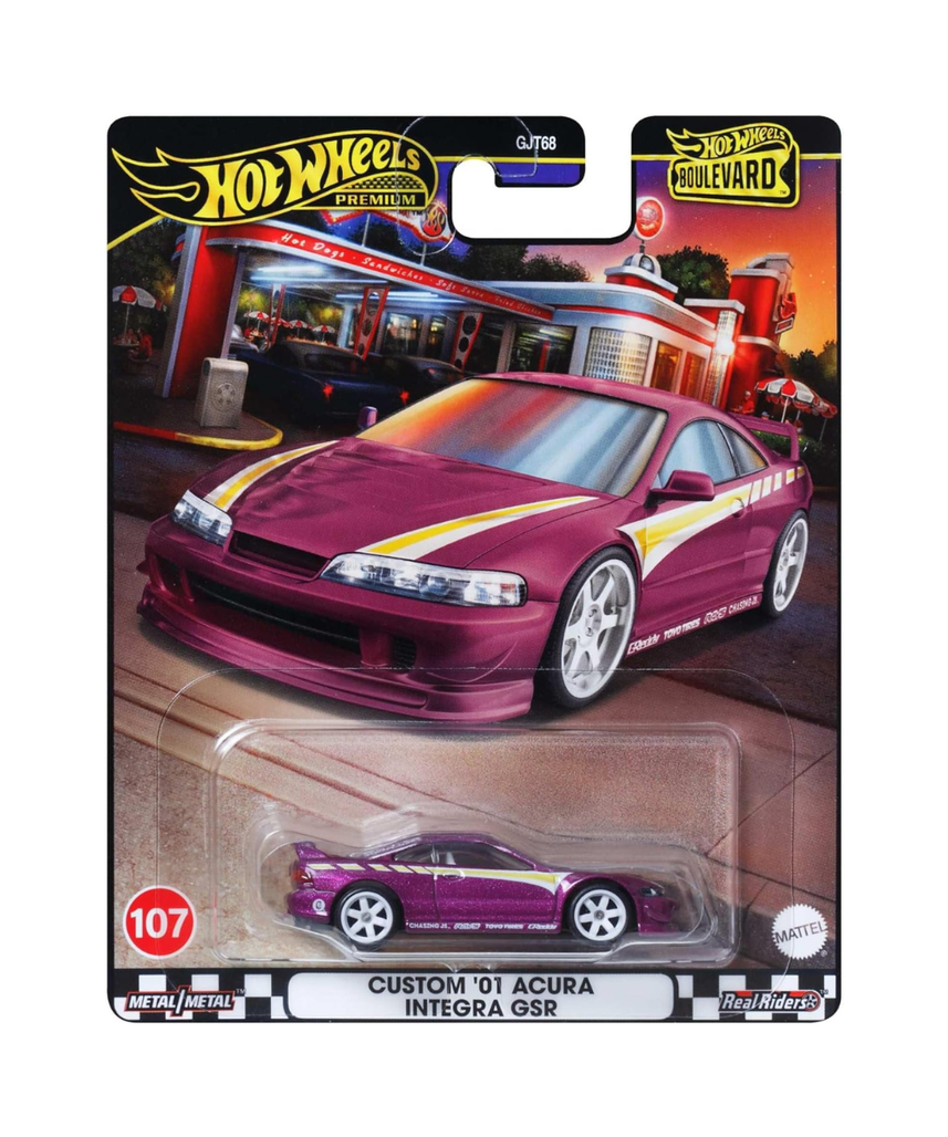 Hot Wheels Custom 01 Acura Integra GSR 107 HRT77 Boulevard Vehicle