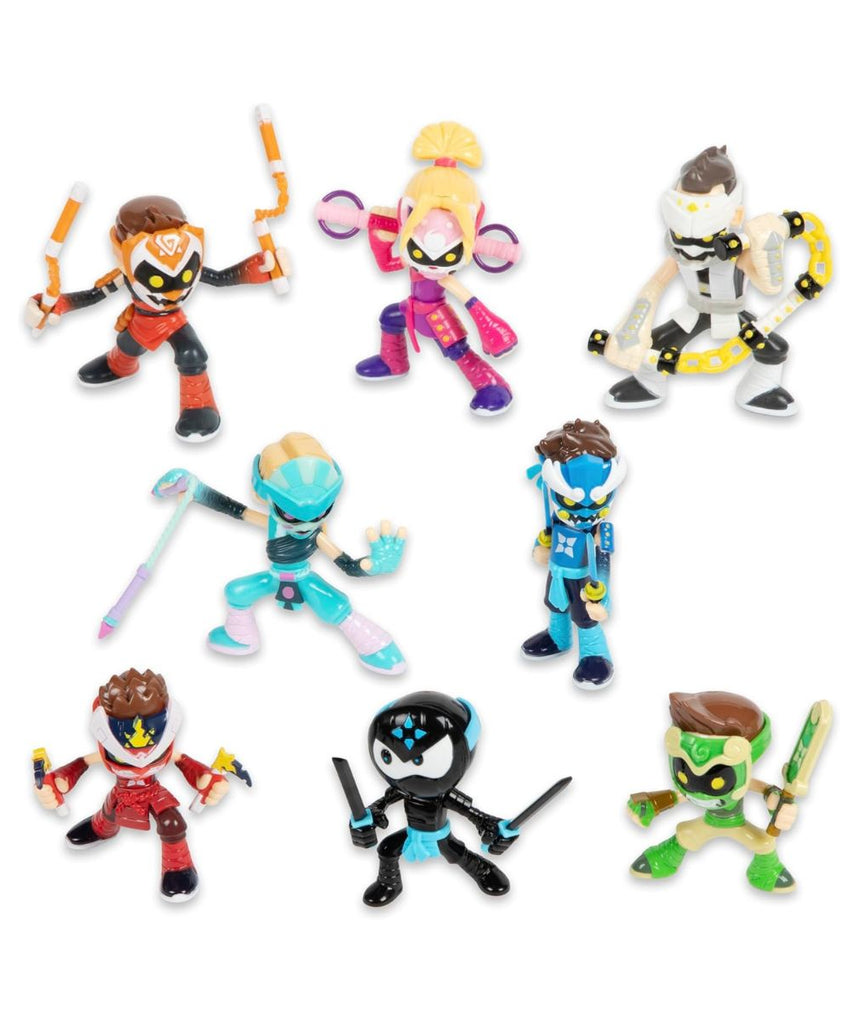 Ninja Kidz Shadow Masters Mystery Figures Series 2, Official Surprise Blind Bag Collectible Figure with Removable Mask & Accessories
