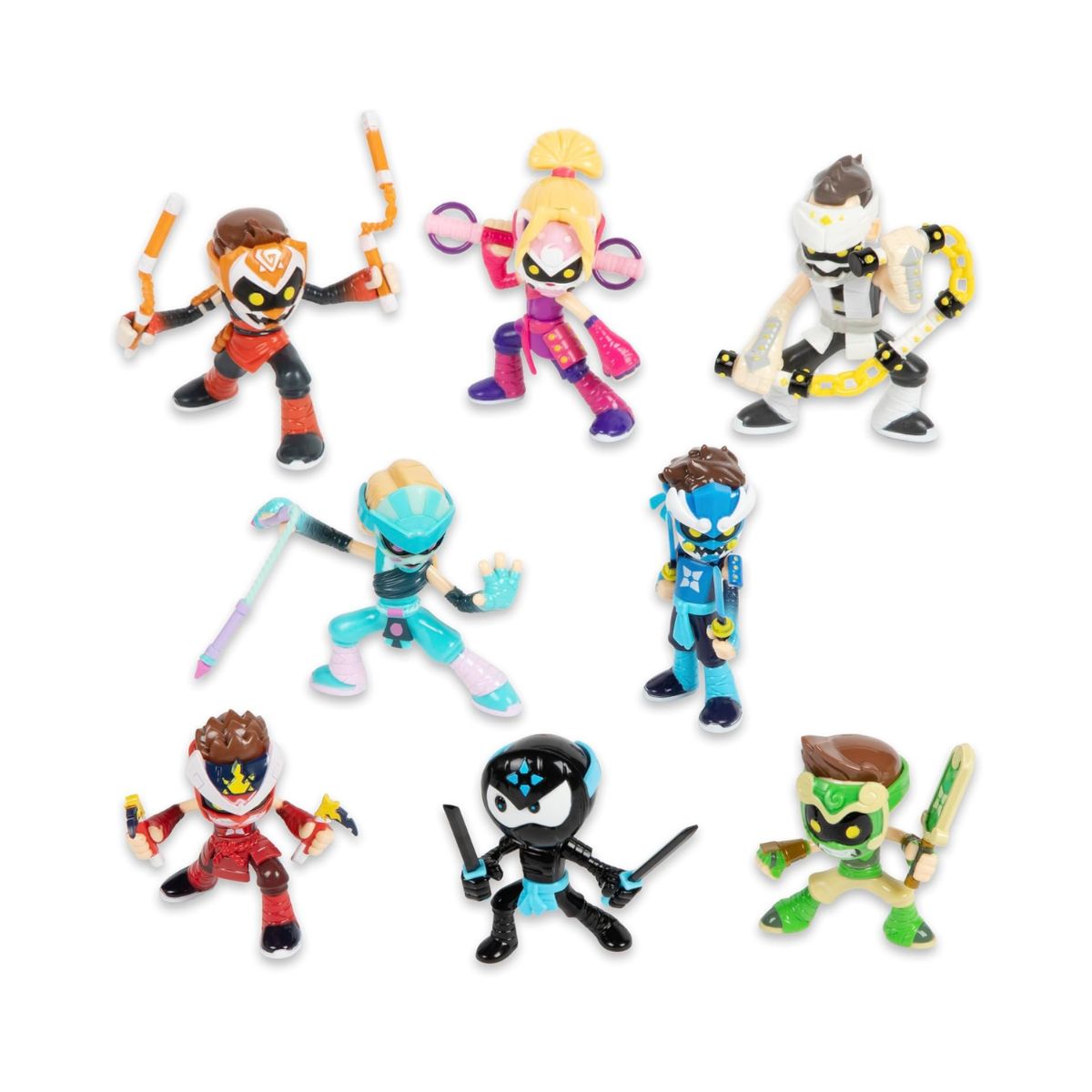 Ninja Kidz Shadow Masters Mystery Figures Series 2, Official Surprise Blind Bag Collectible Figure with Removable Mask & Accessories