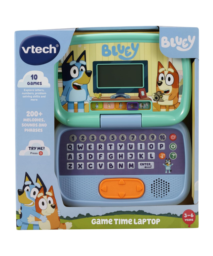 Vtech Bluey Game Time Laptop - 3+ Blue - Ideal Gift for Children 3+ up Years,