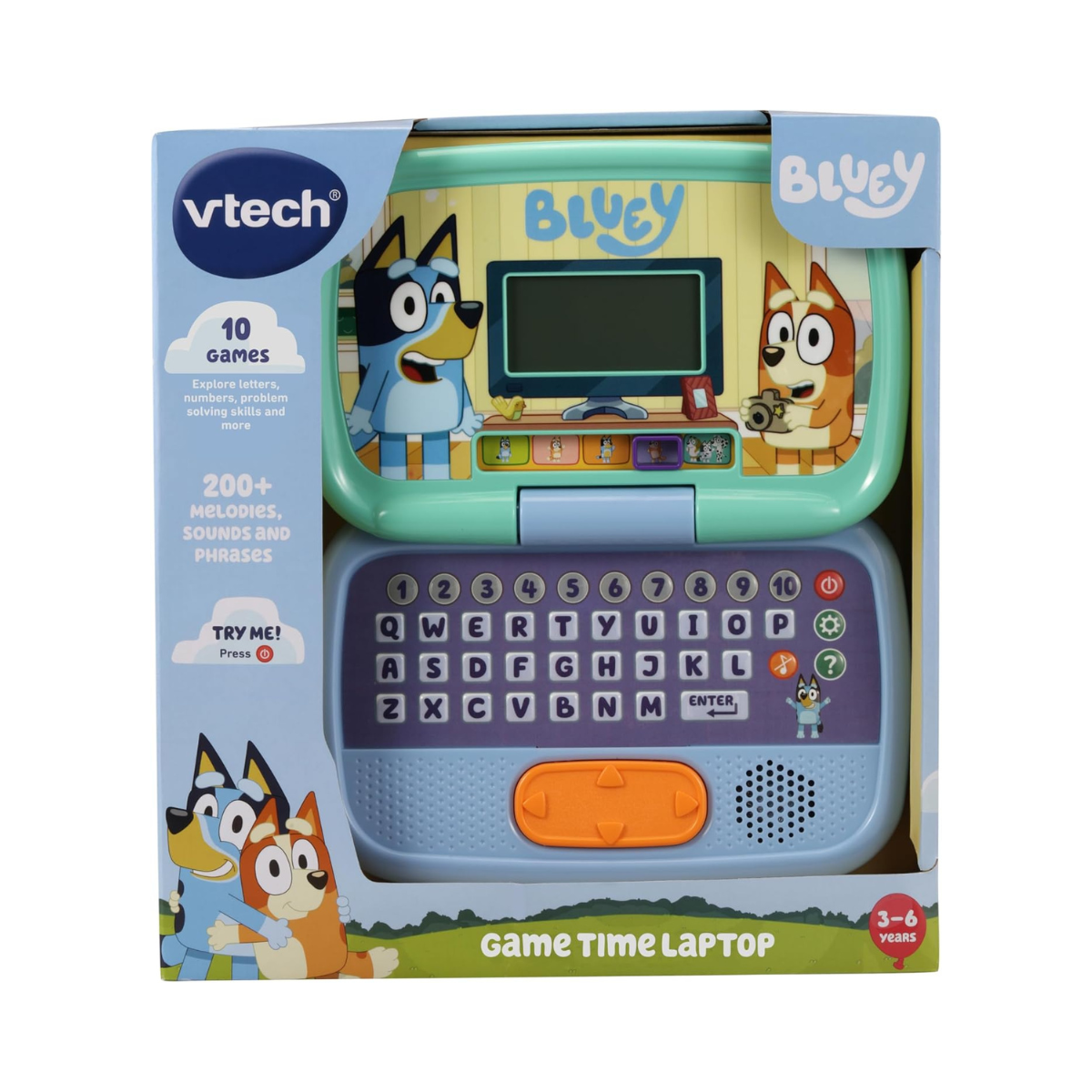 Vtech Bluey Game Time Laptop - 3+ Blue - Ideal Gift for Children 3+ up Years,