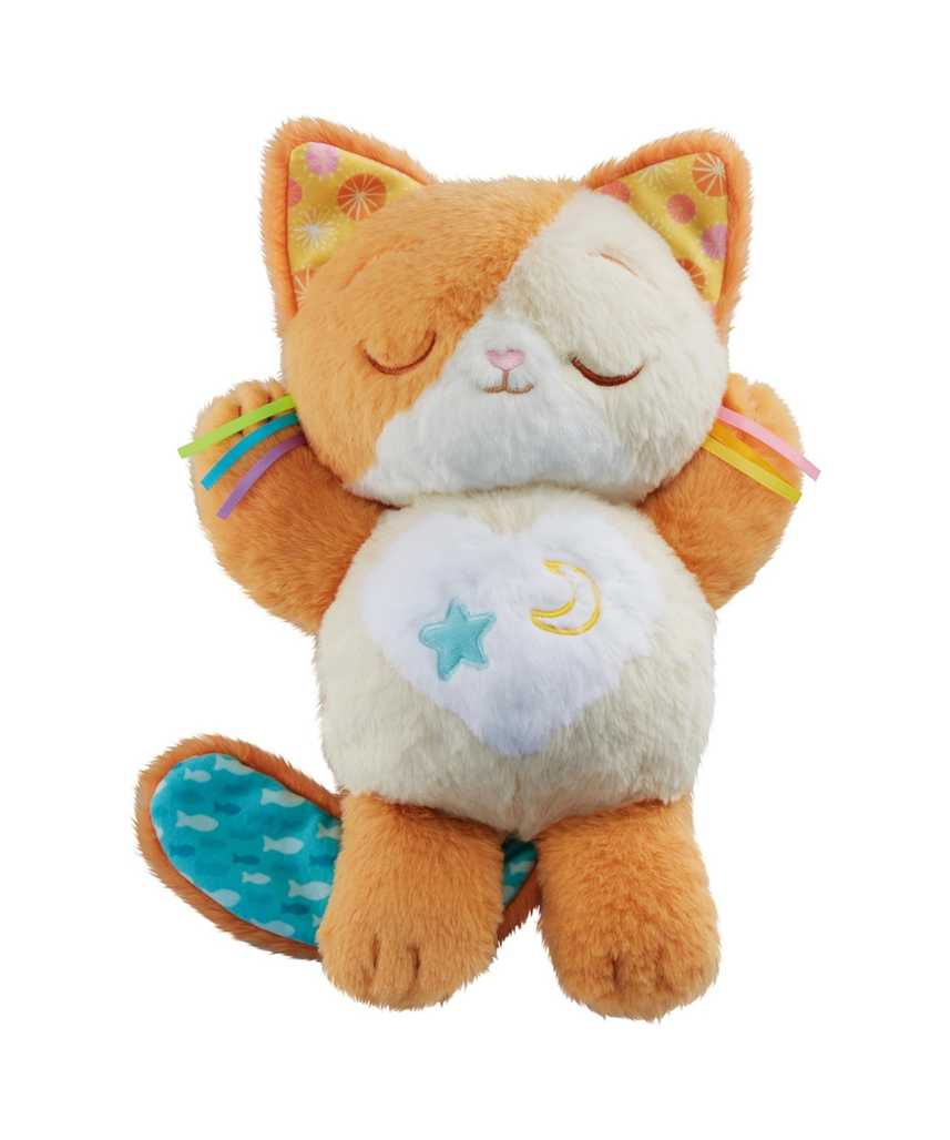 VTech Baby Calming Purrs Kitten Soft Plush Soothing Toy with Breathing Motion, Lights, Melodies, White Noise & Nature Sounds, Interactive Comfort Toy for Babies 0+ Months