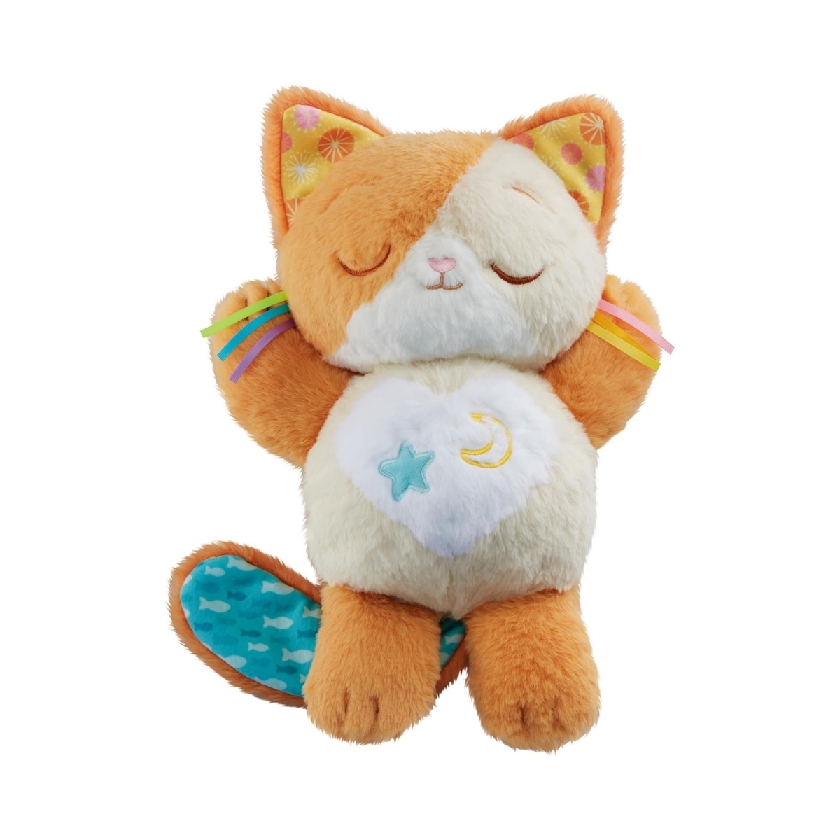 VTech Baby Calming Purrs Kitten Soft Plush Soothing Toy with Breathing Motion, Lights, Melodies, White Noise & Nature Sounds, Interactive Comfort Toy for Babies 0+ Months