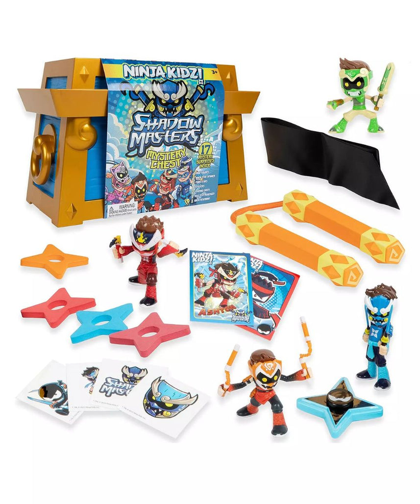 Ninja Kidz Shadow Masters Mystery Chest – Ultimate Surprise Unboxing Set with 12 Mystery Items & Ninja Accessories