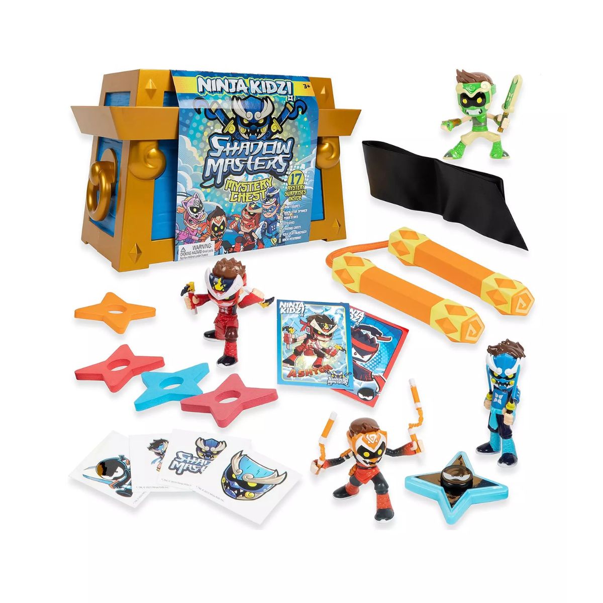 Ninja Kidz Shadow Masters Mystery Chest – Ultimate Surprise Unboxing Set with 12 Mystery Items & Ninja Accessories
