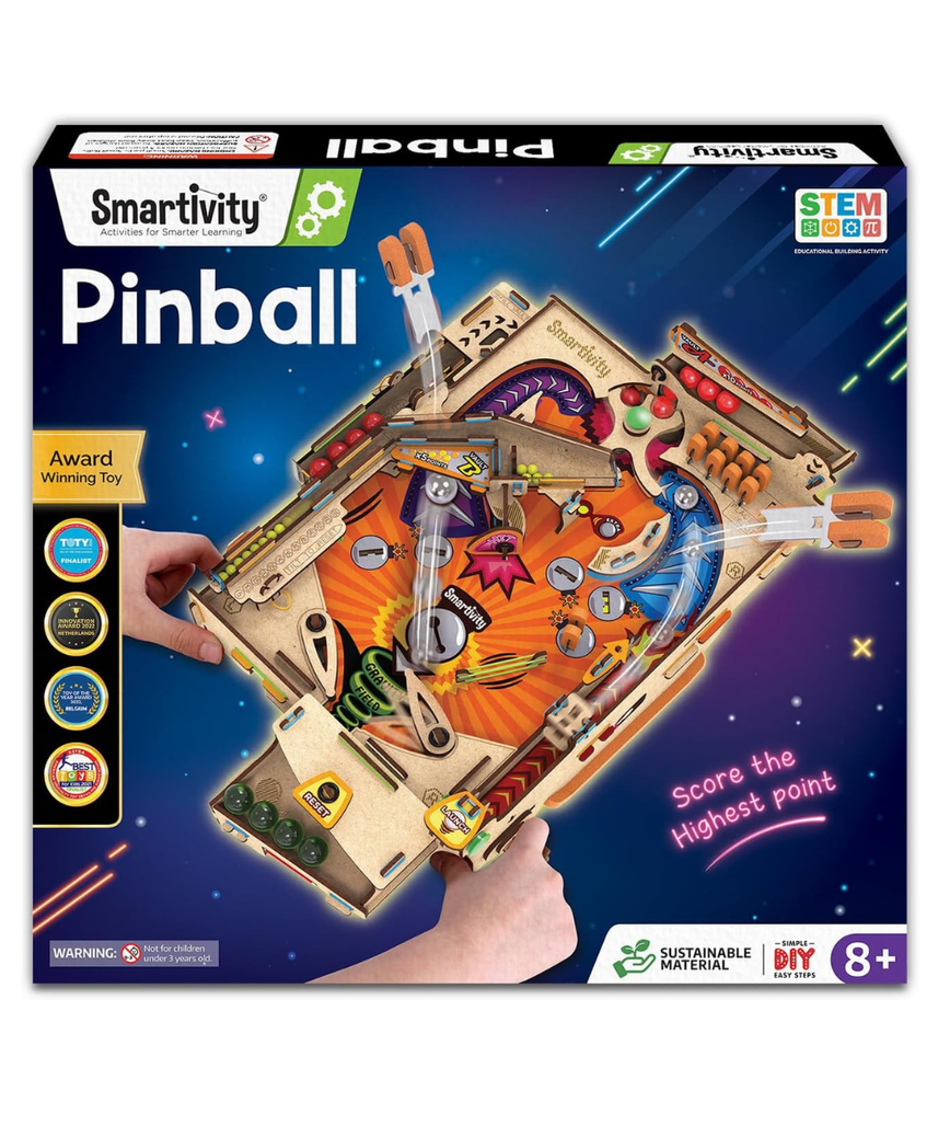 Smartivity Pinball Machine STEM DIY Fun Toy, Educational & Construction based Activity Game Kit for Kids 8 to 14, Best Gift for Boys & Girls, Learn Science Engineering Project