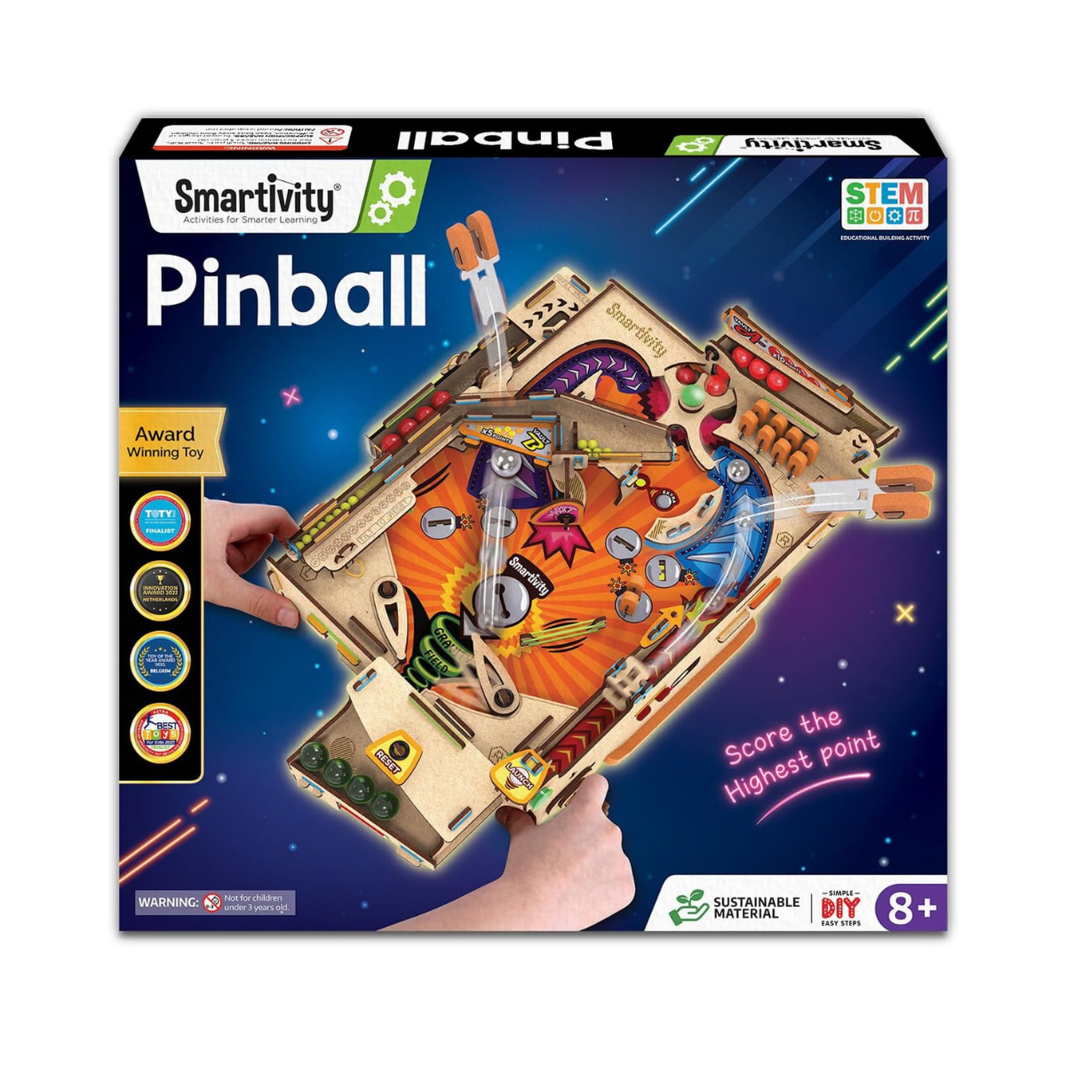 Smartivity Pinball Machine STEM DIY Fun Toy, Educational & Construction based Activity Game Kit for Kids 8 to 14, Best Gift for Boys & Girls, Learn Science Engineering Project