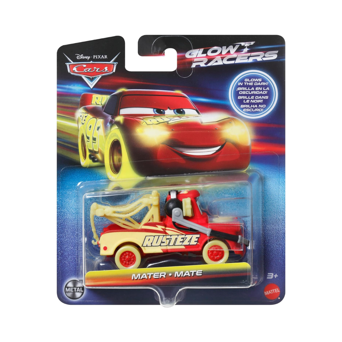 Disney Pixar Cars Glow Racers - Mater - Cars Metal