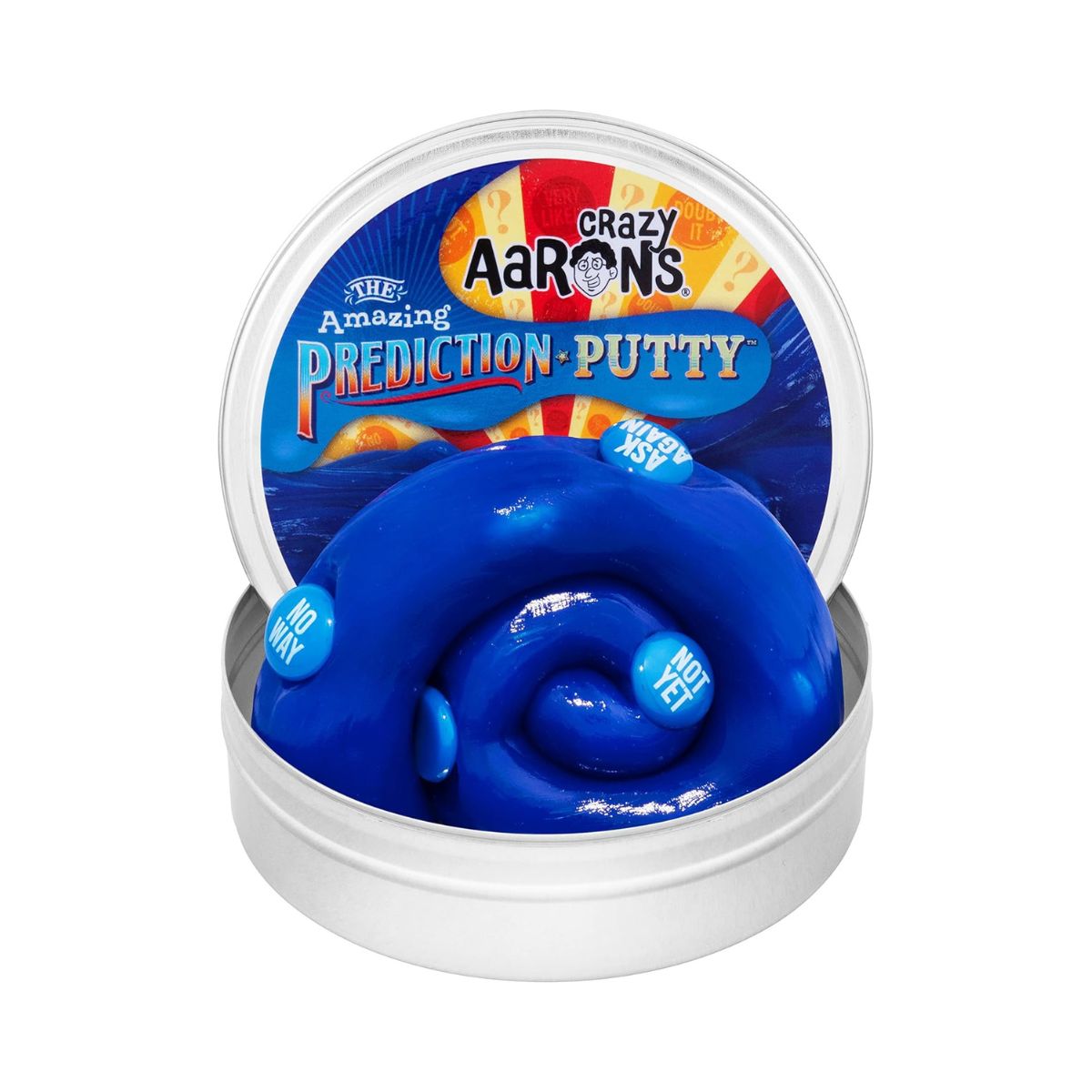 Crazy Aaron’s Amazing Prediction Thinking Putty, Interactive Fortune Reveal Sensory Putty in 4” Tin, Non-Toxic Stretchy Fidget Toy for Kids & Adults Ages 3+